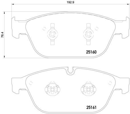 Bremsbelag eingestellt BREMBO