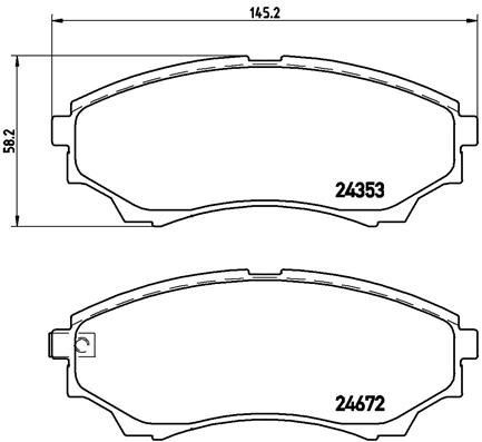 Bremsbelag eingestellt BREMBO