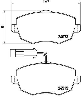 Bremsbelag eingestellt BREMBO