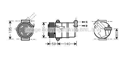 Kompressor, Klimaanlage AVA QUALITY COOLING