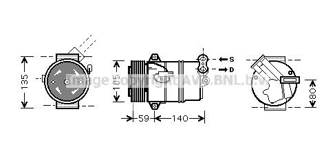 Kompressor, Klimaanlage AVA QUALITY COOLING