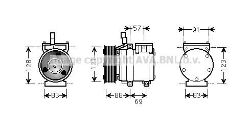 Kompressor, Klimaanlage AVA QUALITY COOLING