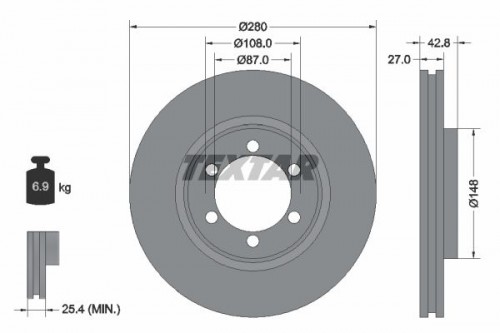 Bremsscheibe TEXTAR