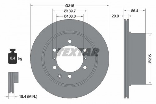 Bremsscheibe TEXTAR