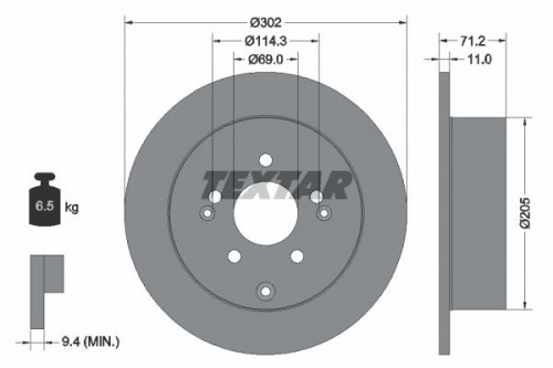 Bremsscheibe TEXTAR