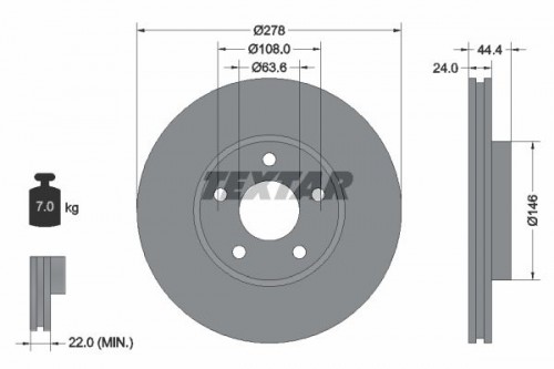 Bremsscheibe TEXTAR