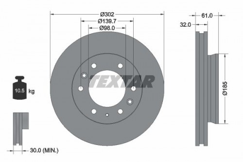 Bremsscheibe TEXTAR