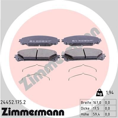 Bremsbelag eingestellt ZIMMERMANN