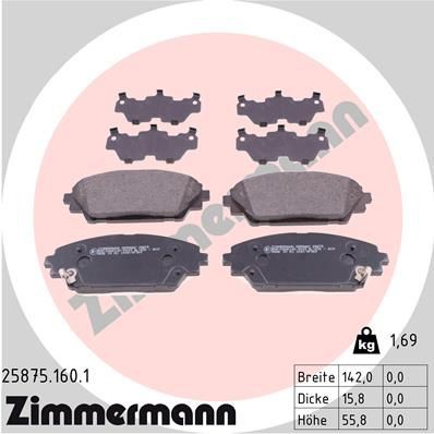 Bremsbelag eingestellt ZIMMERMANN