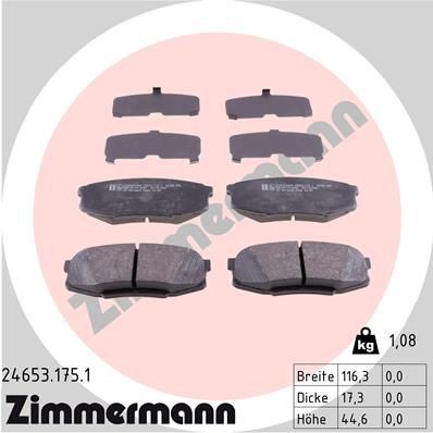 Bremsbelag eingestellt ZIMMERMANN