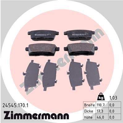 Bremsbelag eingestellt ZIMMERMANN