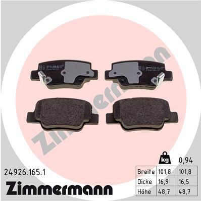 Bremsbelag eingestellt ZIMMERMANN