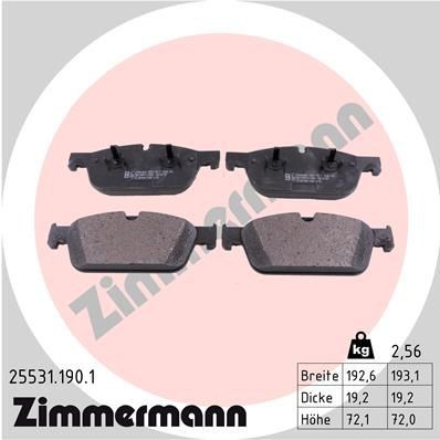 Bremsbelag eingestellt ZIMMERMANN