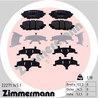 Bremsbelag eingestellt ZIMMERMANN