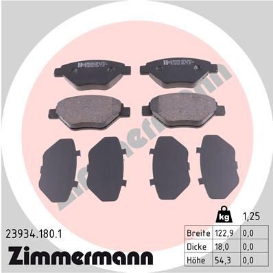 Bremsbelag eingestellt ZIMMERMANN