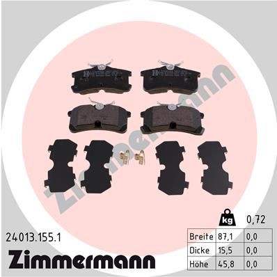 Bremsbelag eingestellt ZIMMERMANN