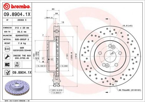 Bremsscheibe BREMBO