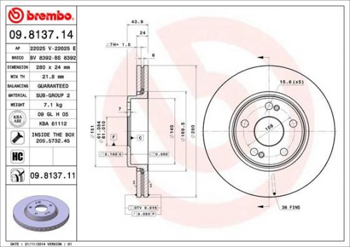 Bremsscheibe BREMBO