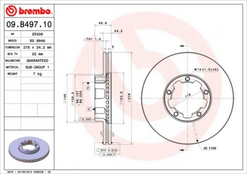 Bremsscheibe BREMBO