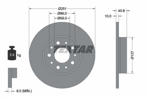 Bremsscheibe TEXTAR