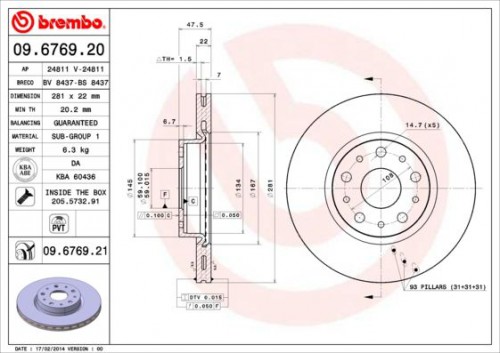 Bremsscheibe BREMBO